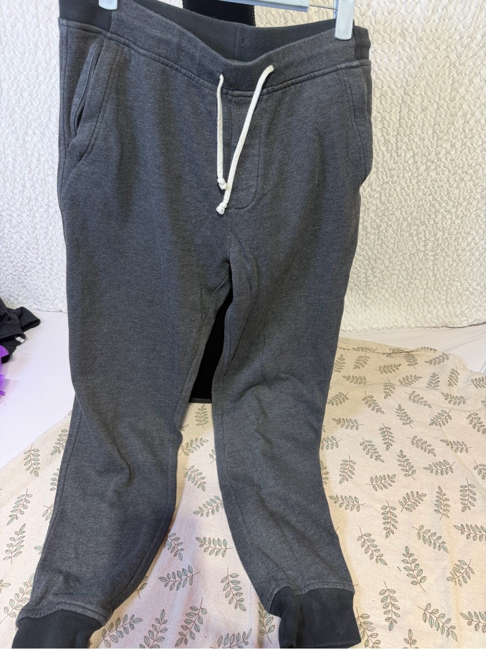 Men's Dark Gray Drawstring Jogger Pants - Casual Comfort medium slim